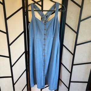 LOFT Light Blue Denim Dress